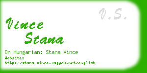 vince stana business card